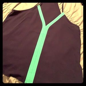 *NEW* Navy & Green color block tank